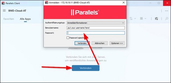 Enter your password and click "Connect".