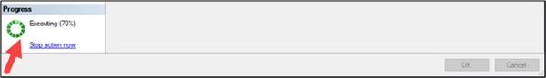 Screenshot of a progress indicator