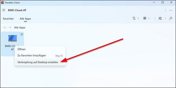 Select "Create shortcut on Desktop".