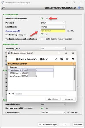 Screenshot_Scanner Standardeinstellungen