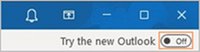 Schalter zum Ausschalten der neuen Microsoft Outlook Version.