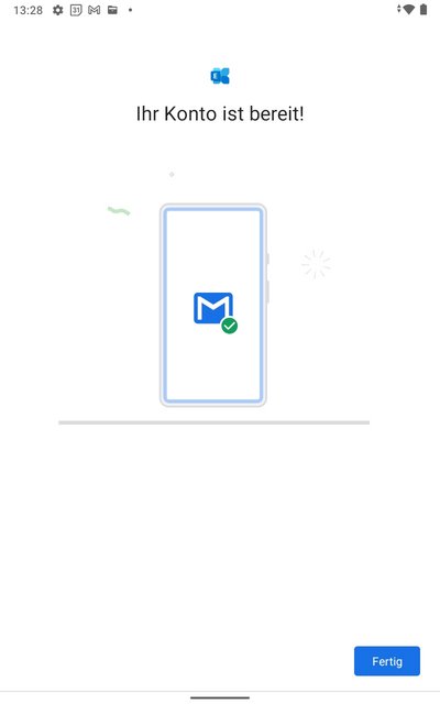 Success message with the headline "Your account is ready!" and celebratory icons