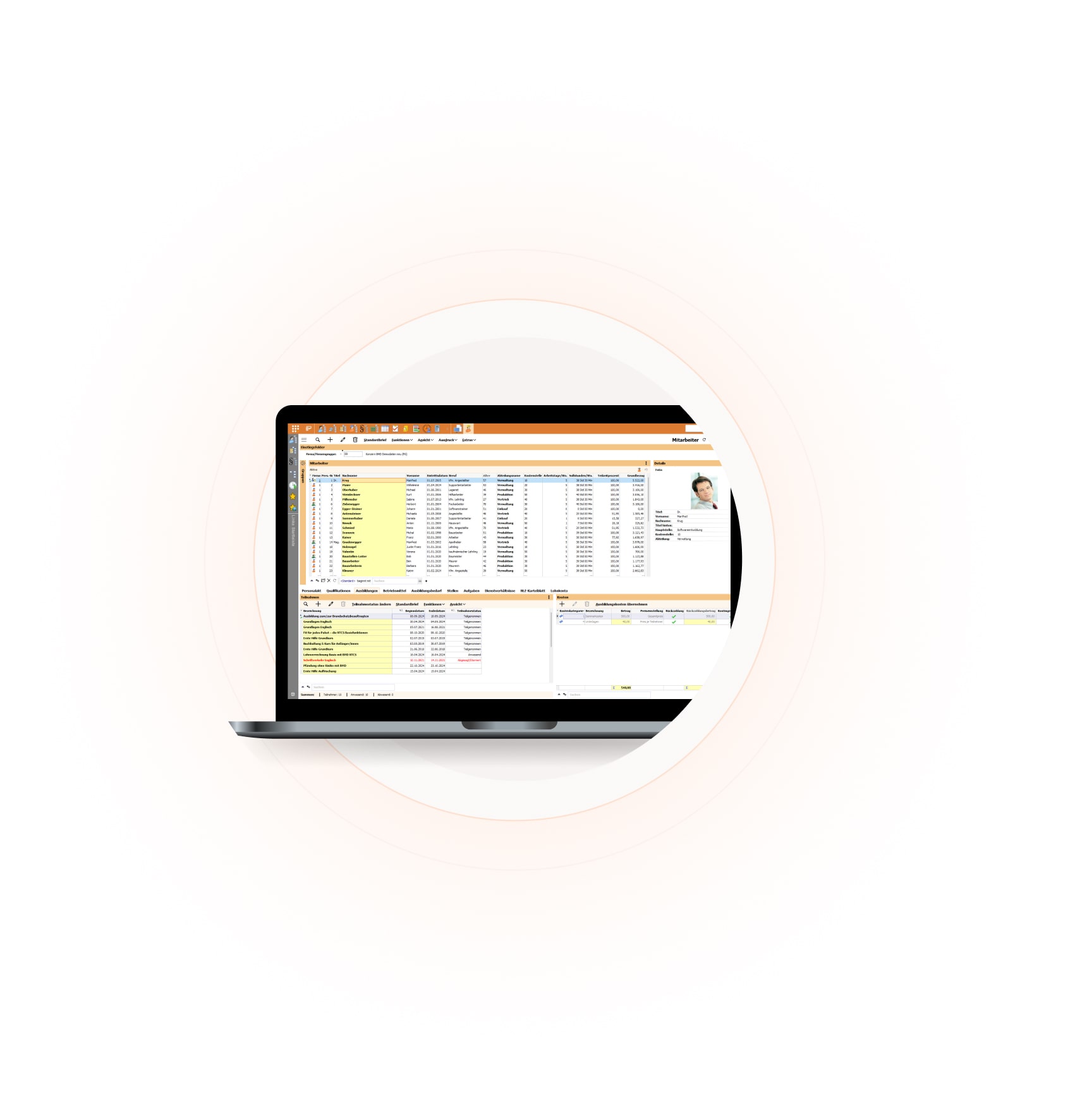 Screenshot der BMD HCM Software