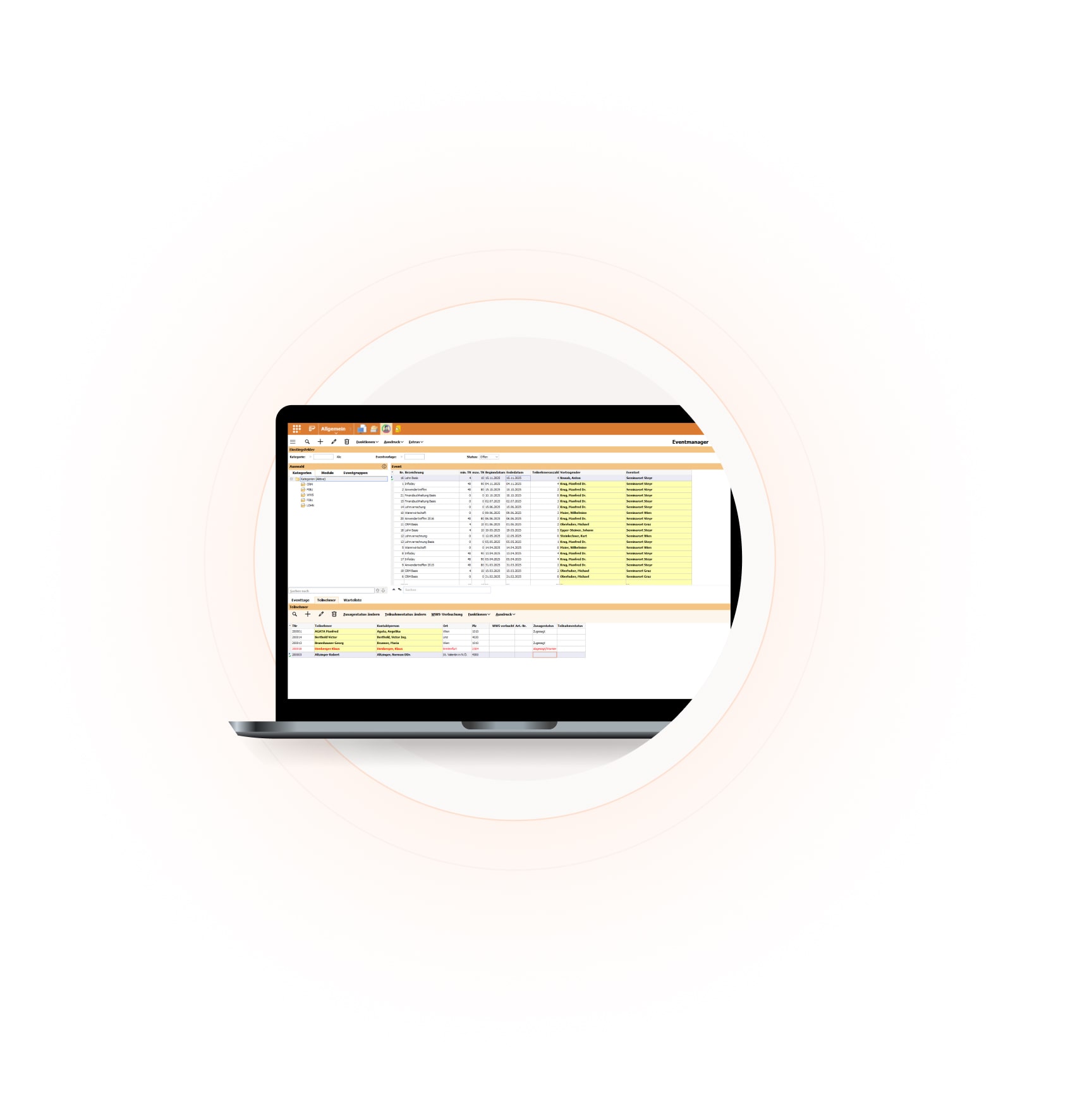 Screenshot BMD Eventmanager