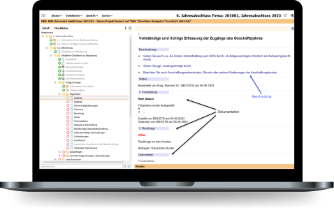 Screenshot of BMD annual accounts & taxes