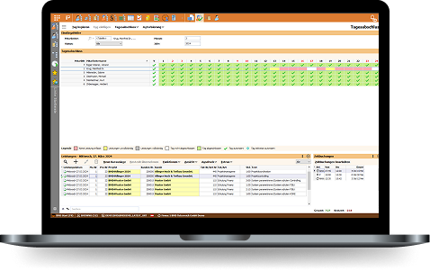 Screenshot of BMD Project and service entry solution.