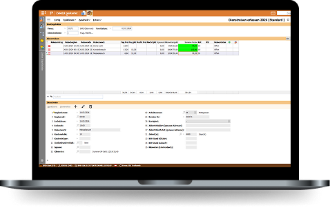 Screenshot of BMD travel expense accounting solution