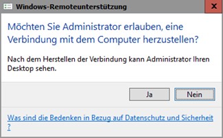 Screenshot of Windows Remote Assistance.