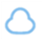 Blue cloud icon