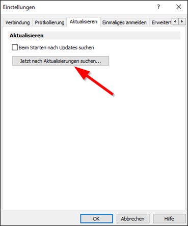 Click on "Check for updates" under "Update".