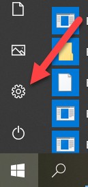 Go to the Windows settings.