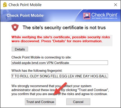 Screenshot of the required settings.