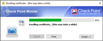 Screenshot of the loading progress.