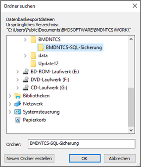 Confirm the directory.