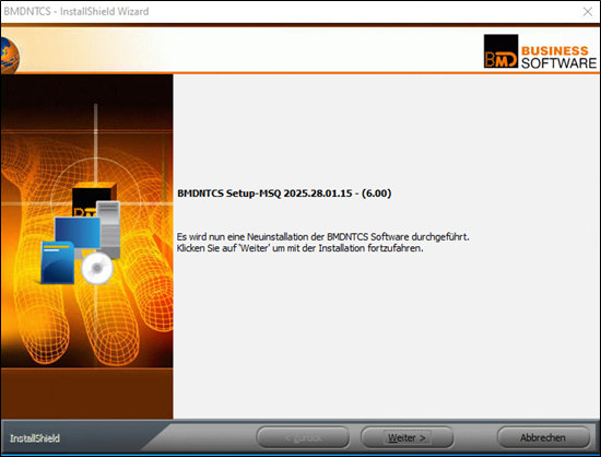The setup page informing you that a clean installation will be started.