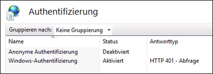 Screenshot: Authentifizierung