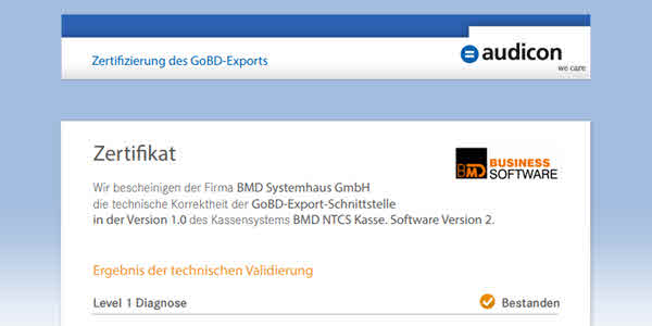 Download GoBD-Zertifikat NTCS Kasse