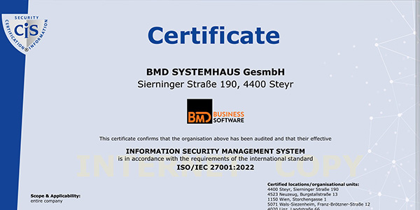 ISO 27001:2022 – Informationssicherheitsmanagementsystem (englisch)
