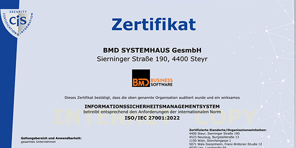 ISO 27001:2022 – Informationssicherheitsmanagementsystem
