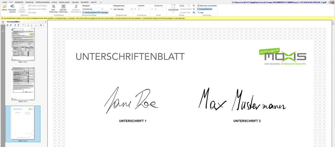 Screenshot aus der BMD Software [Screenshot © BMD]