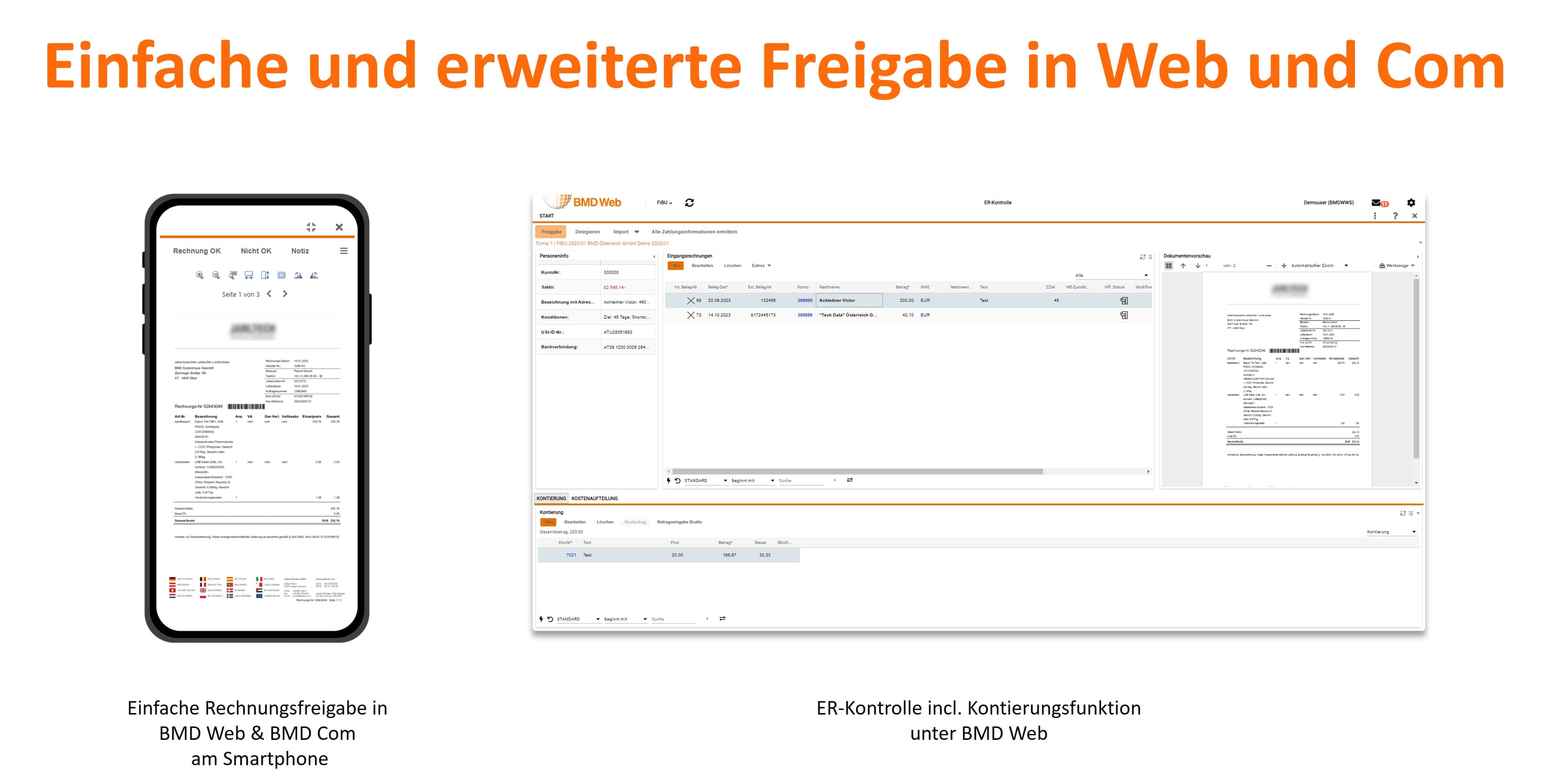 Einfache und erweiterte Freigabe in Web und Com [© BMD]