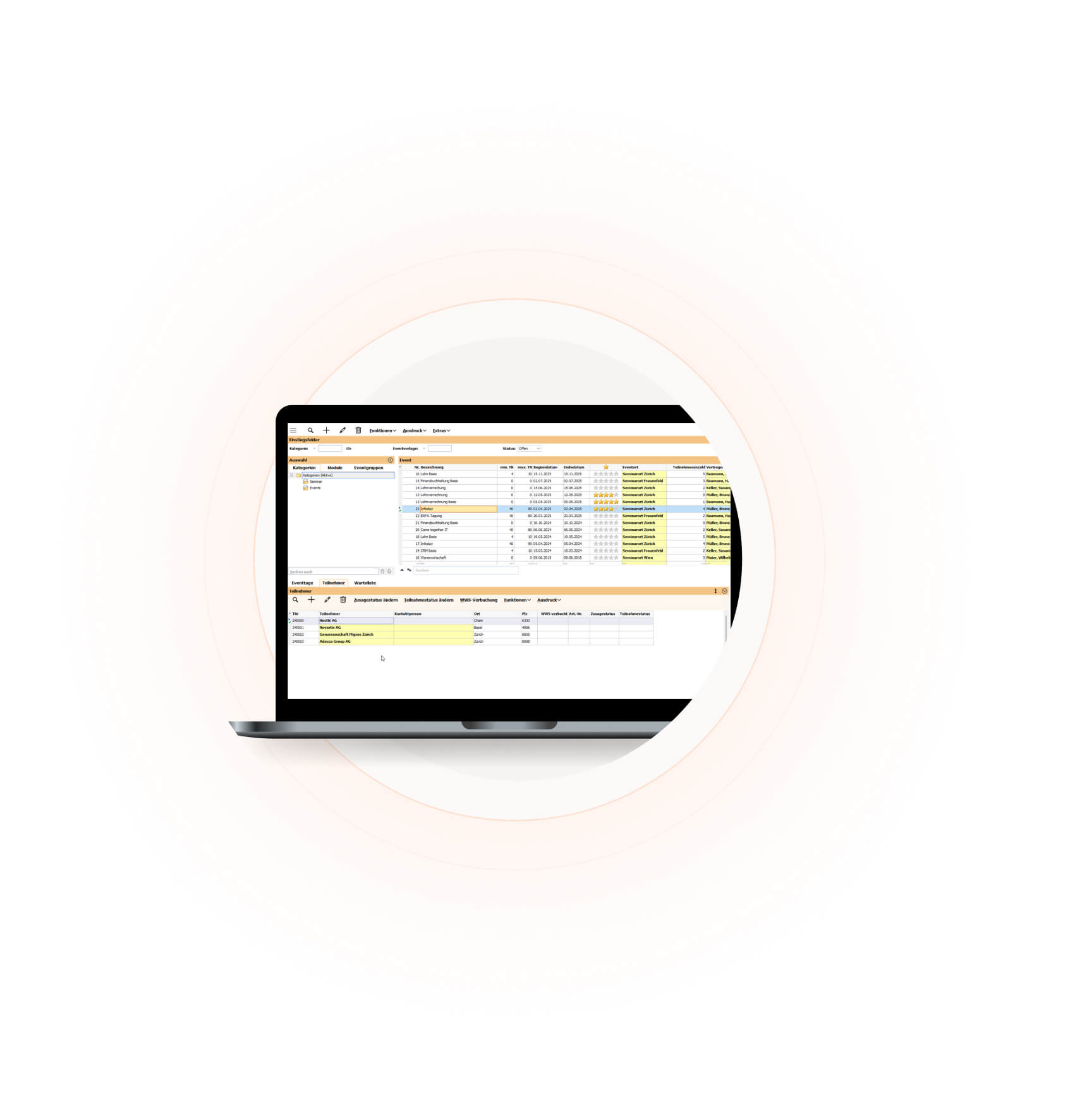 Screenshot BMD Eventmanager